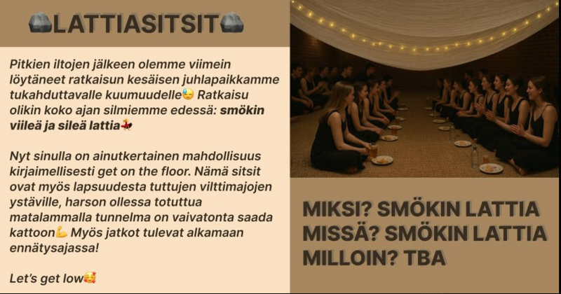 Lattiasitsit vuosimallia 25